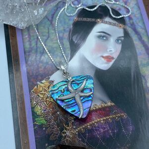 Starfish Sterling Silver Mermaid Abalone Sterling Silver Necklace